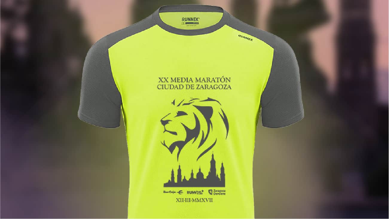 Foto del diseño de la camiseta Media Maratón Zaragoza 2017