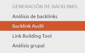 desautorizar enlaces backlink audit semrush