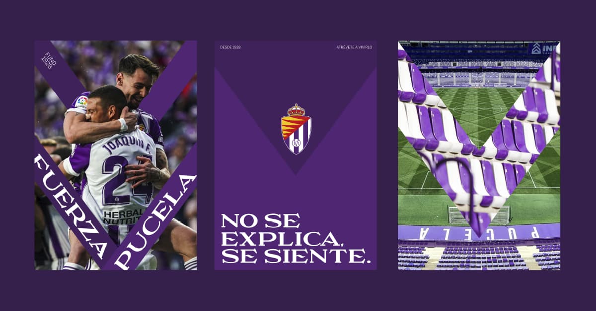 La V como referente en el branding del Real Valladolid